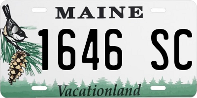 ME license plate 1646SC