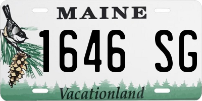 ME license plate 1646SG