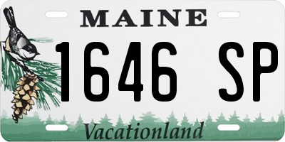 ME license plate 1646SP