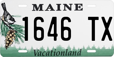 ME license plate 1646TX