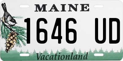 ME license plate 1646UD