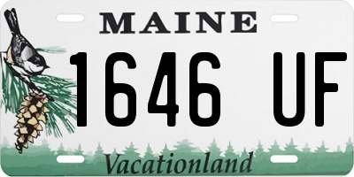 ME license plate 1646UF
