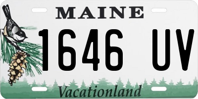 ME license plate 1646UV