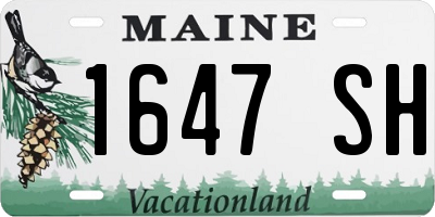 ME license plate 1647SH
