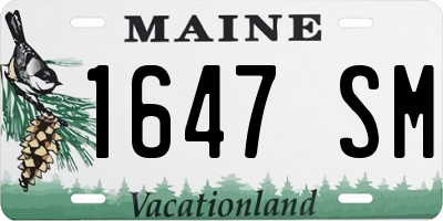 ME license plate 1647SM