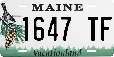 ME license plate 1647TF