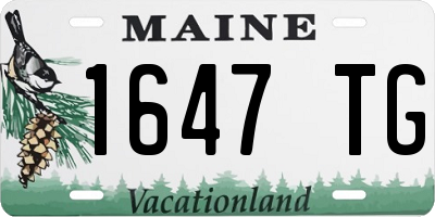 ME license plate 1647TG