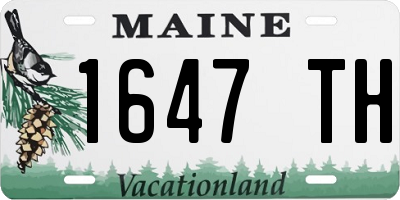 ME license plate 1647TH
