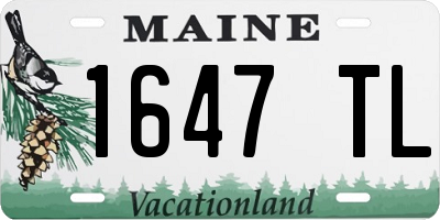 ME license plate 1647TL
