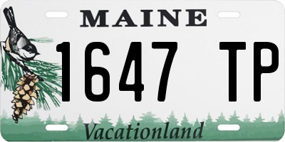 ME license plate 1647TP