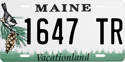 ME license plate 1647TR