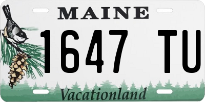 ME license plate 1647TU