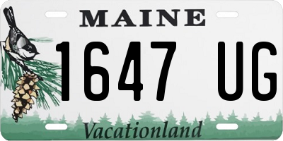 ME license plate 1647UG