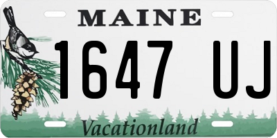 ME license plate 1647UJ