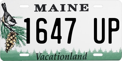 ME license plate 1647UP