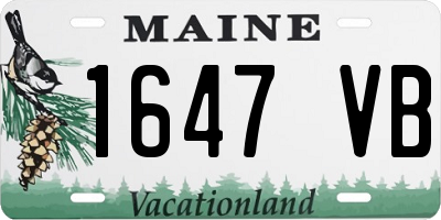 ME license plate 1647VB