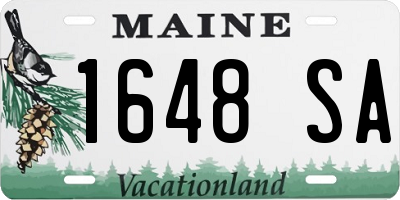 ME license plate 1648SA