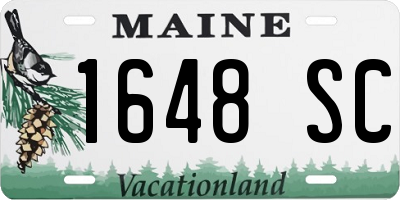 ME license plate 1648SC