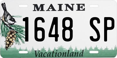 ME license plate 1648SP