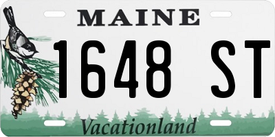 ME license plate 1648ST