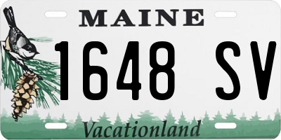 ME license plate 1648SV