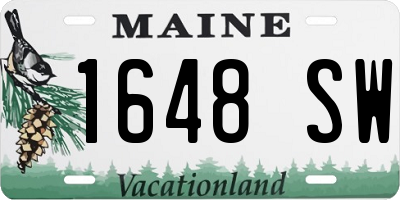ME license plate 1648SW