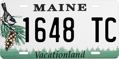 ME license plate 1648TC