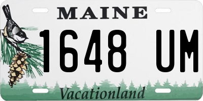 ME license plate 1648UM