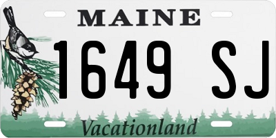 ME license plate 1649SJ
