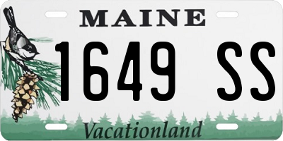 ME license plate 1649SS