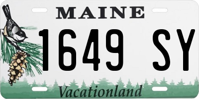 ME license plate 1649SY