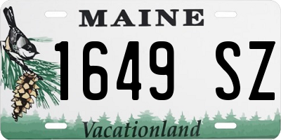 ME license plate 1649SZ