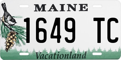 ME license plate 1649TC