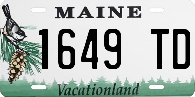 ME license plate 1649TD