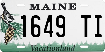 ME license plate 1649TI