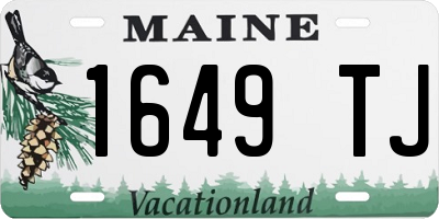 ME license plate 1649TJ