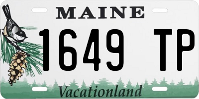 ME license plate 1649TP