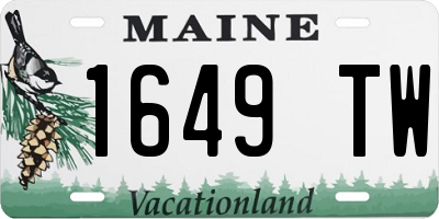 ME license plate 1649TW