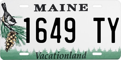 ME license plate 1649TY