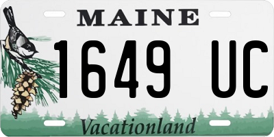 ME license plate 1649UC