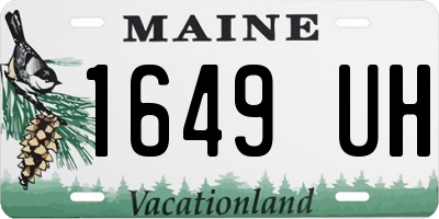 ME license plate 1649UH