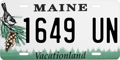 ME license plate 1649UN