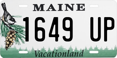 ME license plate 1649UP
