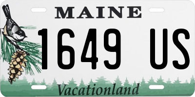 ME license plate 1649US
