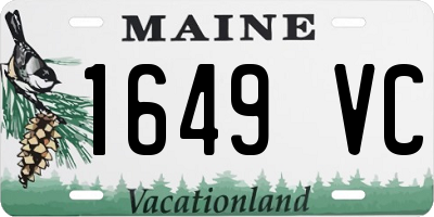 ME license plate 1649VC