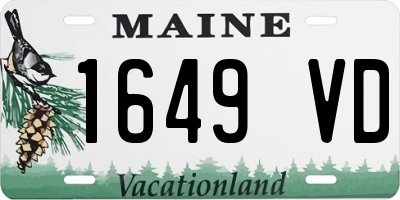 ME license plate 1649VD