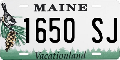 ME license plate 1650SJ