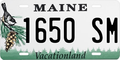 ME license plate 1650SM