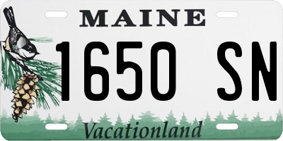ME license plate 1650SN