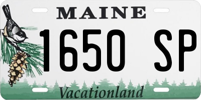 ME license plate 1650SP